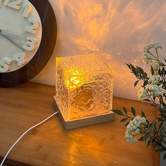 Aura Lamp with Rotating Water Ripple Night Light