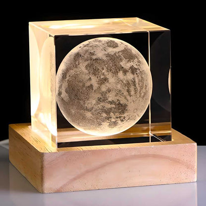 Celestial 3D Crystal Moon Cube